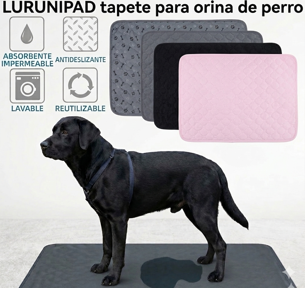 Lurunipad: Tapete higiénico absorbente y reutilizable para perros
